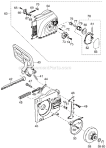 Page B Diagram and Parts List for UC4030A  Makita Chainsaw