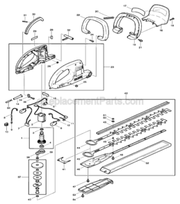 Page A Diagram and Parts List for UH6350  Makita Hedge Trimmer