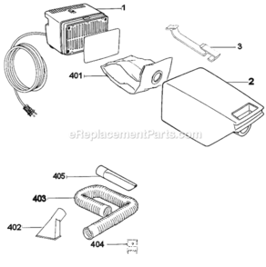 Page A Diagram and Parts List for XBV01B  Makita Upright Vacuum