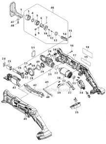 Part Location Diagram of 265910-0 Makita Hex Head Bolt