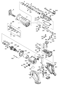 Page A Diagram and Parts List for XRJ02  Makita Reciprocating Saw