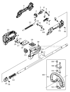 Page A Diagram and Parts List for XRU04Z  Makita Trimmer