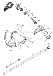 Page B Diagram and Parts List for XRU04Z  Makita Trimmer