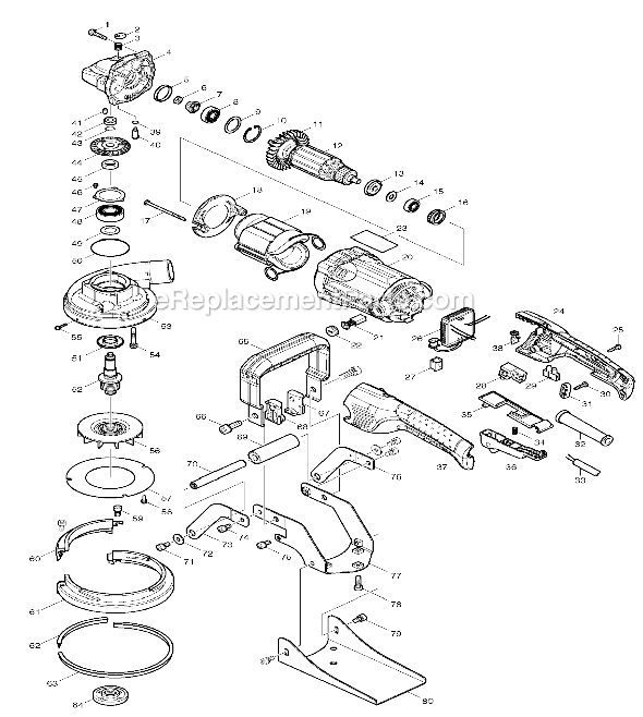 Page A Diagram and Parts List for PC5001C  Makita Planer Jointer