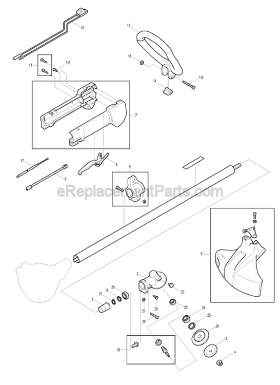 Page A Diagram and Parts List for RBC25A  Makita Trimmer