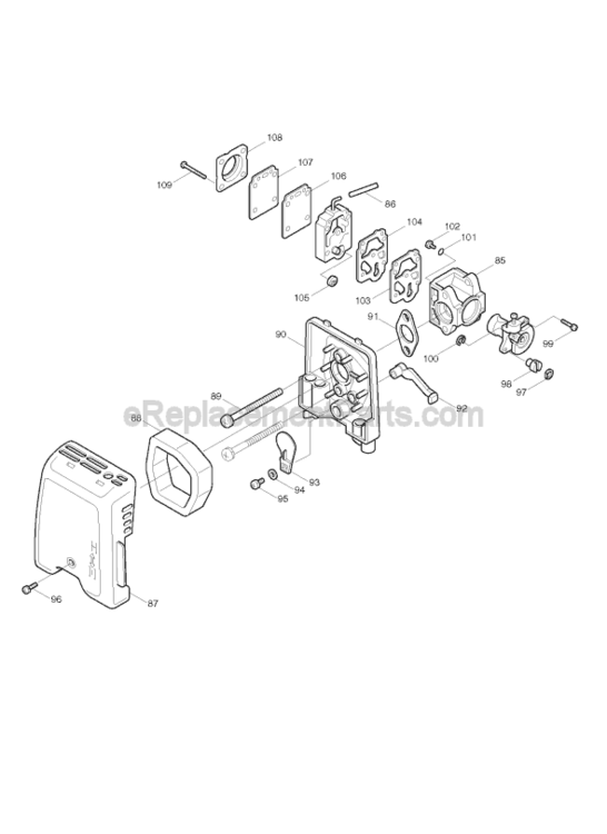 Page C Diagram and Parts List for RBC25A  Makita Trimmer