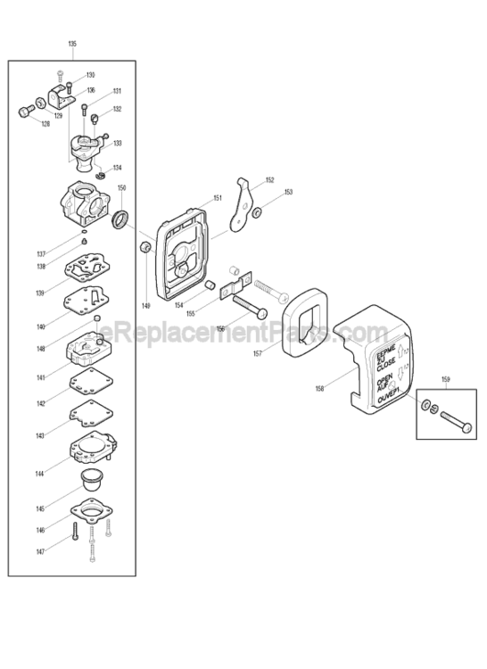 Page C Diagram and Parts List for RBC261  Makita Trimmer