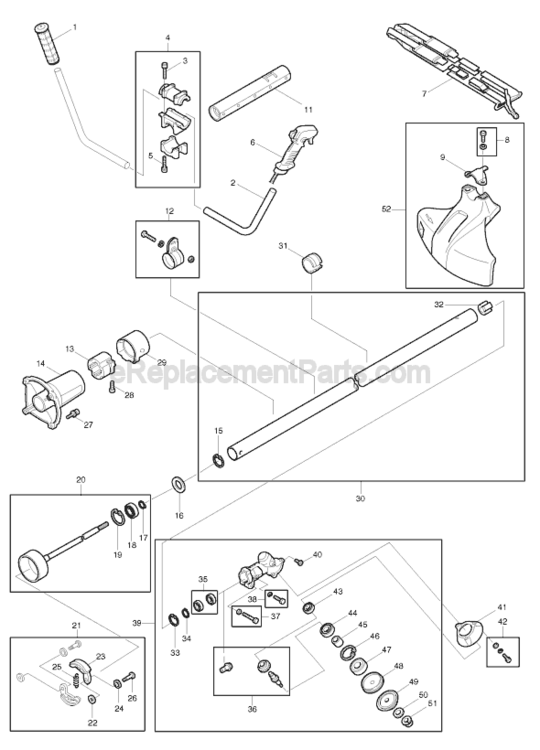 Page A Diagram and Parts List for RBC310  Makita Trimmer