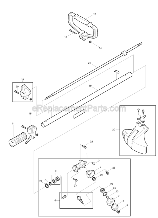 Page A Diagram and Parts List for RBC321  Makita Trimmer