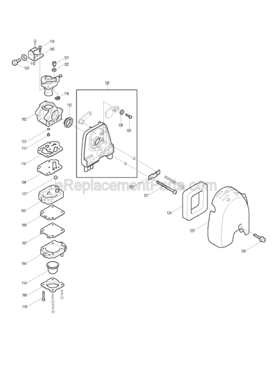 Page C Diagram and Parts List for RBC321  Makita Trimmer