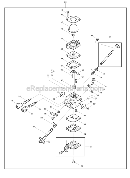 Page C Diagram and Parts List for RBL500  Makita Leaf Blower / Vacuum