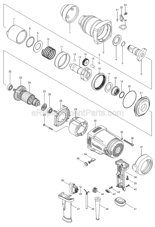 Page A Diagram and Parts List for TW1000  Makita Impact Driver