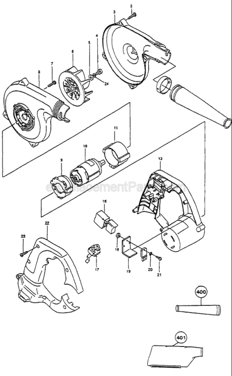 Page A Diagram and Parts List for UB141DZ  Makita Leaf Blower / Vacuum