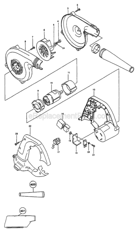 Page A Diagram and Parts List for UB181DZ  Makita Leaf Blower / Vacuum