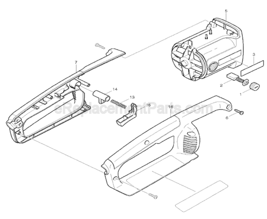Page A Diagram and Parts List for UC3500  Makita Chainsaw