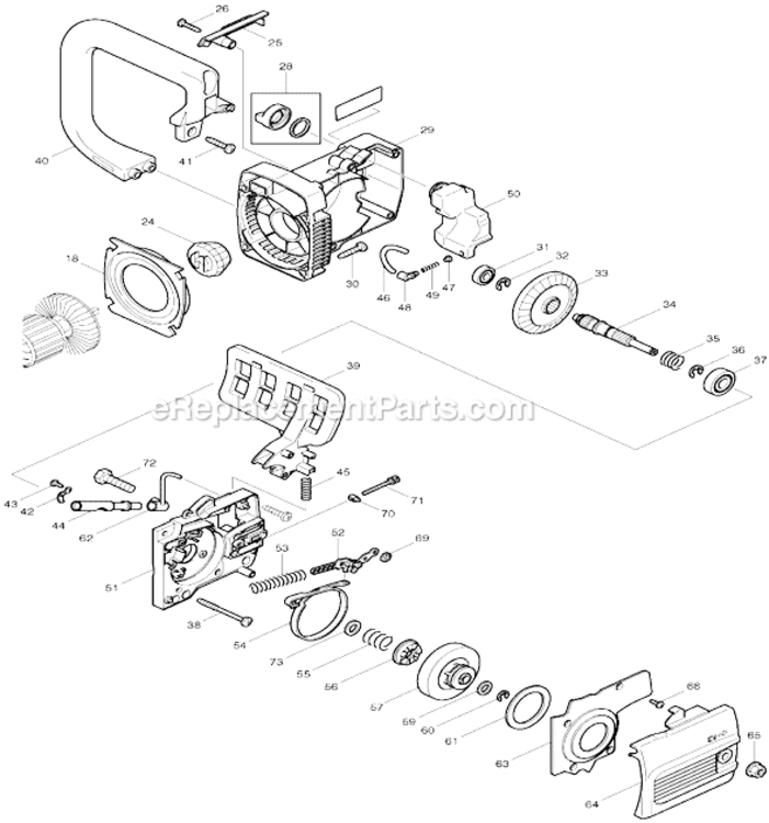 Page C Diagram and Parts List for UC4000  Makita Chainsaw