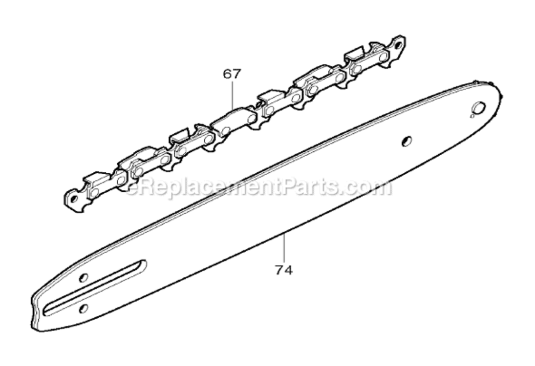 Page D Diagram and Parts List for UC4000  Makita Chainsaw