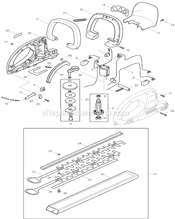 Page A Diagram and Parts List for UH6330  Makita Hedge Trimmer