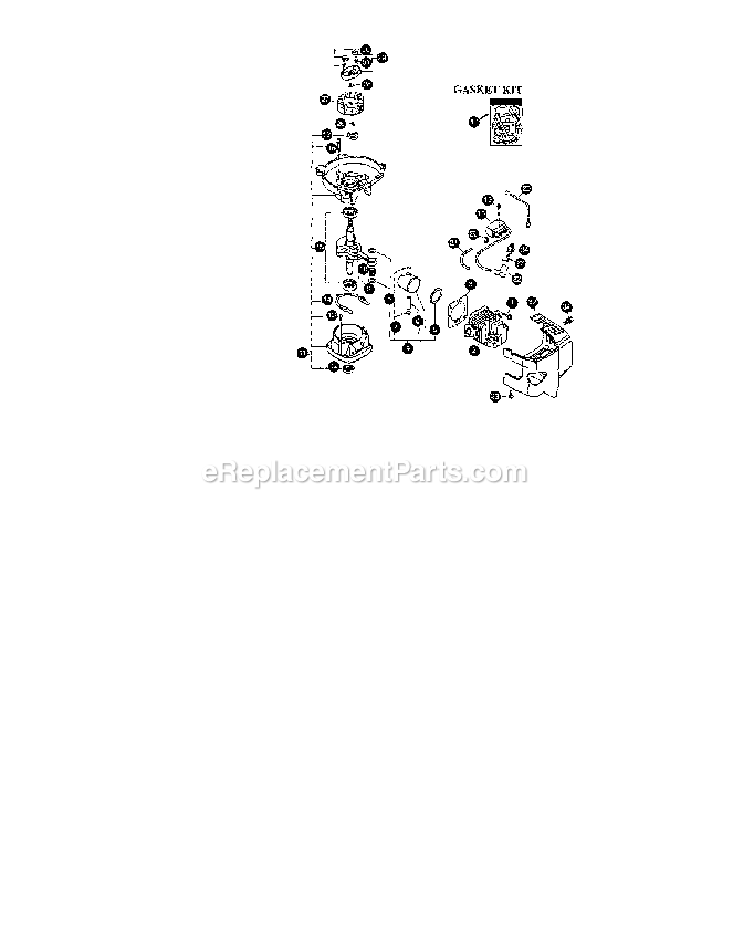 Block Diagram and Parts List for SV-5C-2  Mantis Tiller
