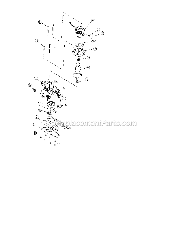 Gear/Motor Assembly Diagram and Parts List for 3010  Mantis Trimmer
