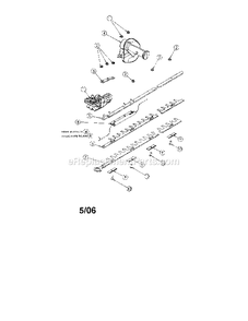 Single Edge Assembly Diagram and Parts List for 3010  Mantis Trimmer