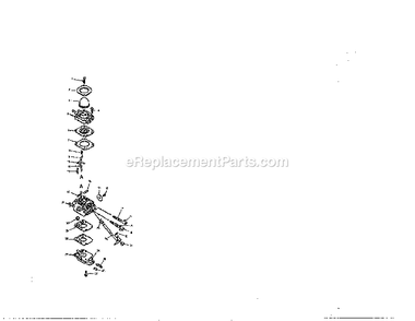 Engine - Carburetor Diagram and Parts List for 7222E  Mantis Tiller