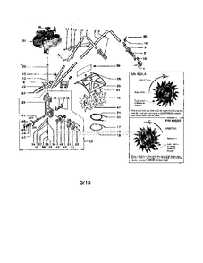 Mantis Tiller Diagram and Parts List for 7222E  Mantis Tiller