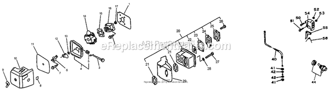 Part Location Diagram of 890121-40630 Mantis Choke Label