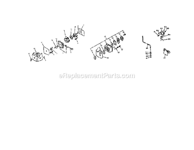 Engine - Air Cleaner/Muffler/Throttle Diagram and Parts List for 7222E  Mantis Tiller