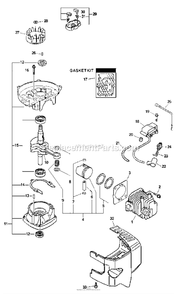 Block Diagram and Parts List for 7222 2001-01 to 2004-03 Mantis Tiller