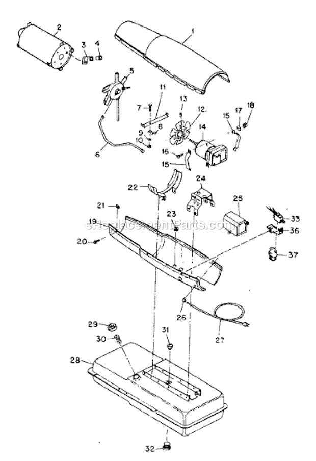 Page A Diagram and Parts List for B100D  Master Heater
