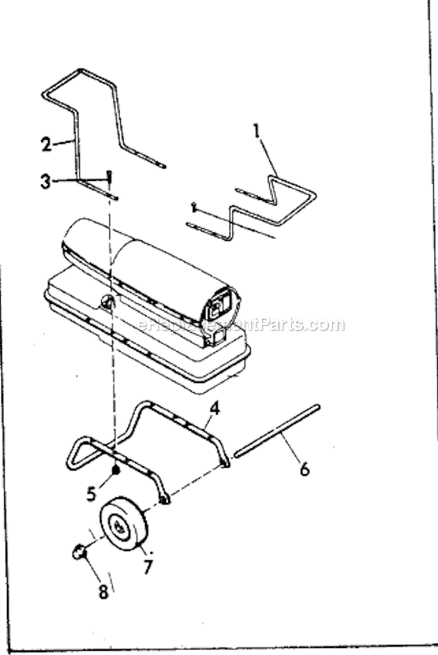 Page D Diagram and Parts List for B100D  Master Heater