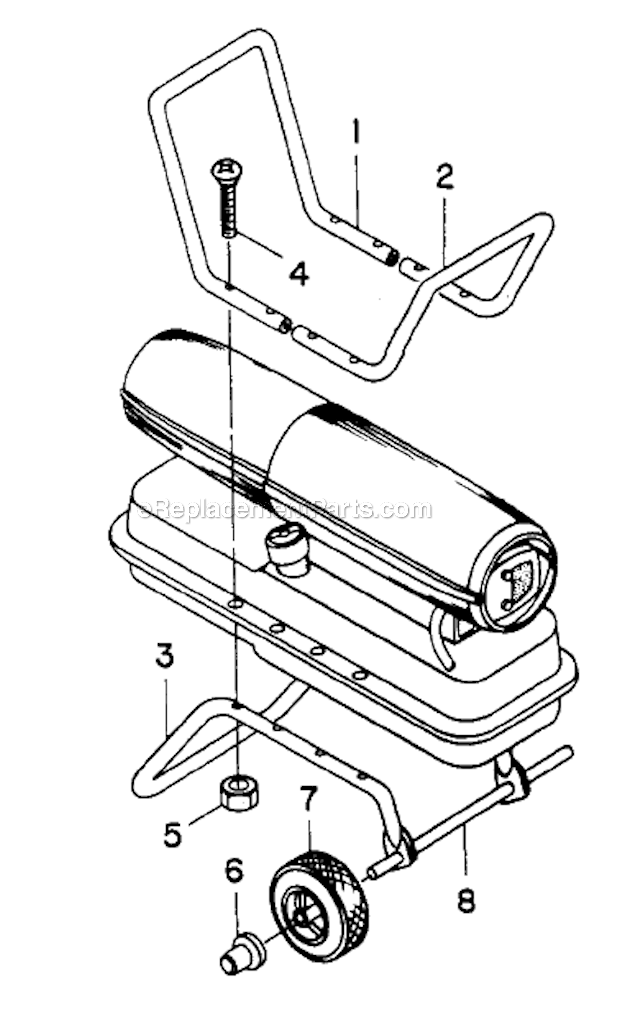 Page B Diagram and Parts List for B150B  Master Heater