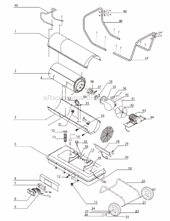 Page A Diagram and Parts List for MH-400T-KFA  Master Heater