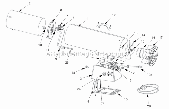 Page A Diagram and Parts List for MH40GFA  Master Heater