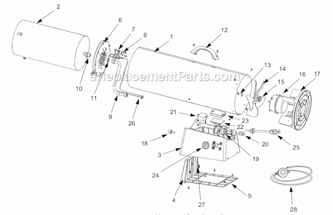 Page A Diagram and Parts List for MH50VGFA  Master Heater