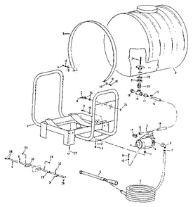 Skid Diagram and Parts List for 26124  Master Sprayer