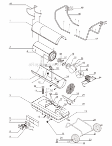 Page A Diagram and Parts List for MH-400T-KFA  Master Heater