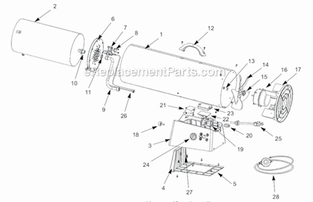 Page A Diagram and Parts List for MH100VGFA  Master Heater