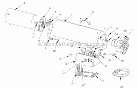 Page A Diagram and Parts List for MH125VGFA  Master Heater