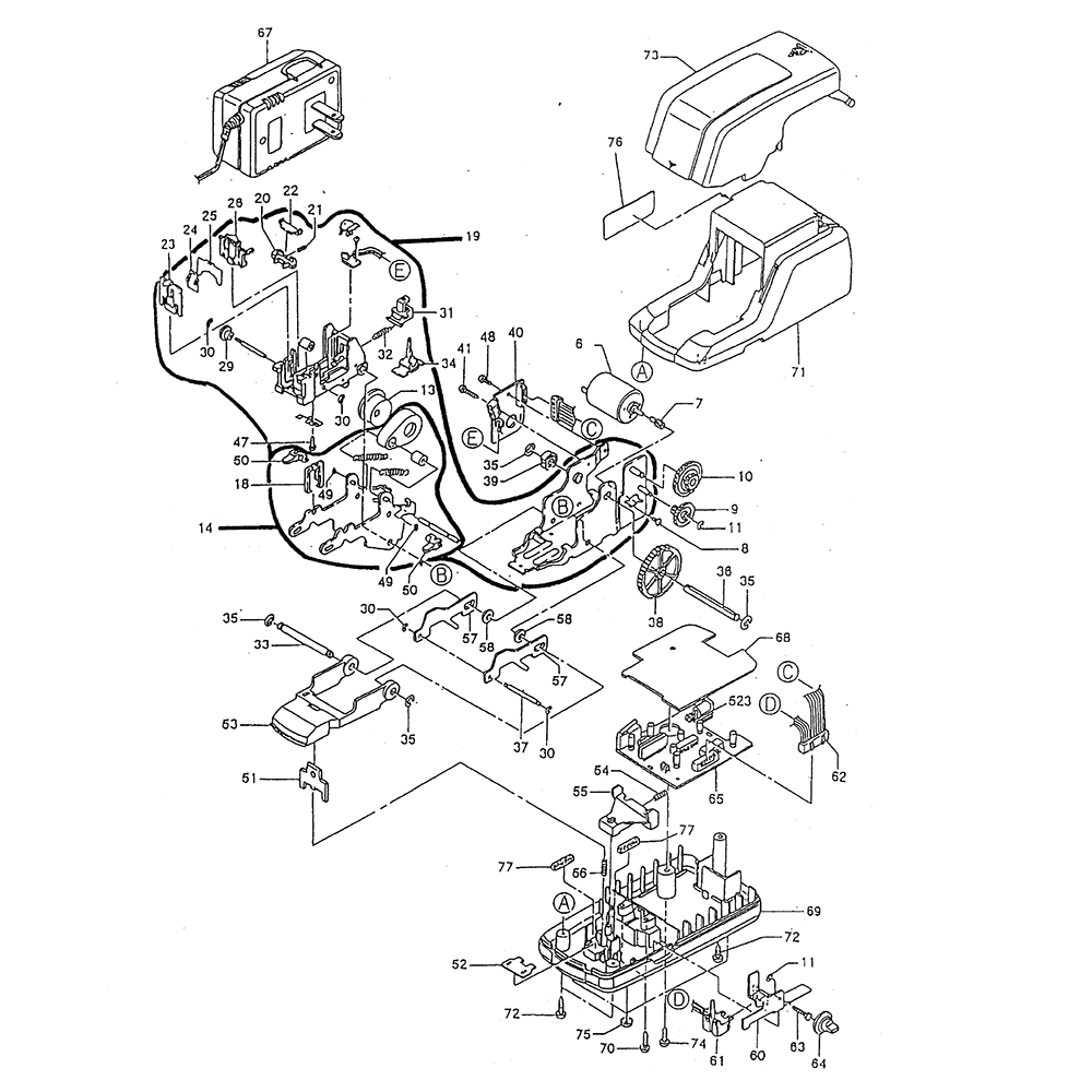 Fig-0 Diagram and Parts List for EH-20F  Max Nailer