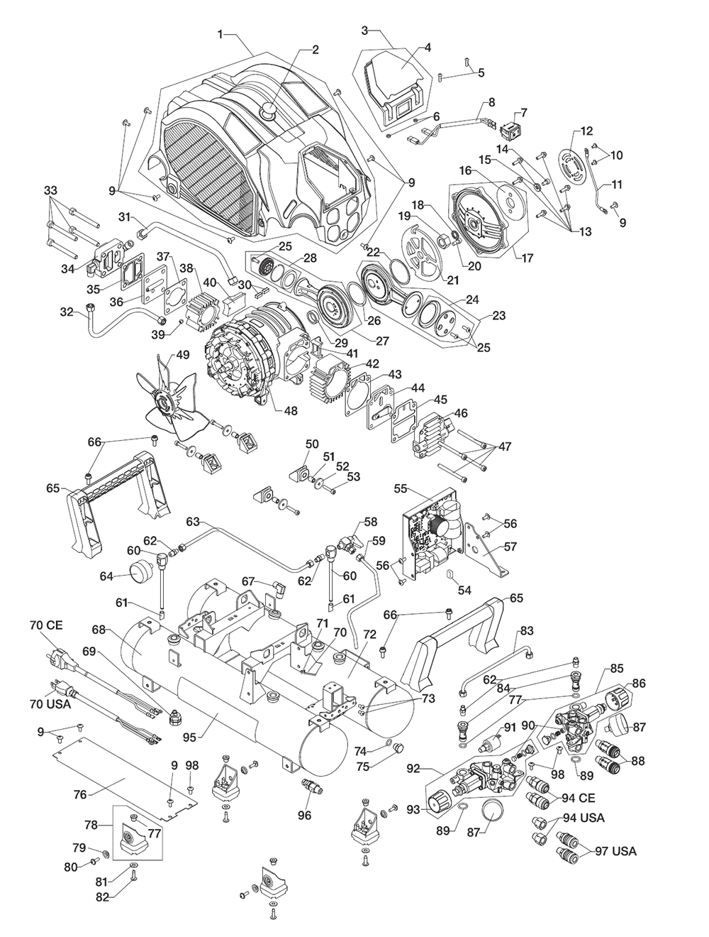 Fig-0 Diagram and Parts List for AKHL1260E  Max Compressor