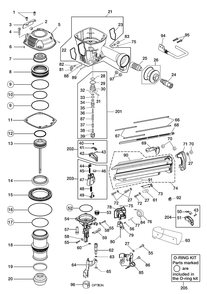 Fig-0 Diagram and Parts List for SN883CH2-28  Max Nailer
