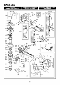 Section 1 Diagram and Parts List for CN565S2  Max Nailer