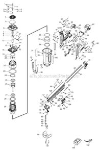 Part Location Diagram of GN70126 Max Cylinder