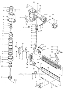 Page A Diagram and Parts List for NF352/16-50  Max Nailer