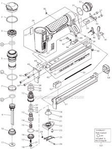 Part Location Diagram of TA18936 Max Exhaust Filter