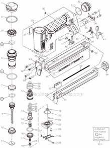 Page A Diagram and Parts List for TA116/22-9  Max Nailer