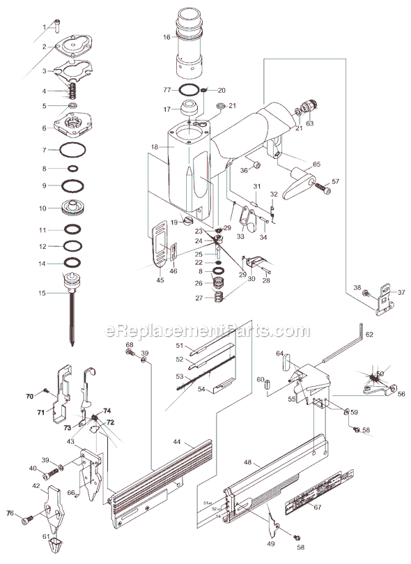 Page A Diagram and Parts List for NF235A  Max Nailer