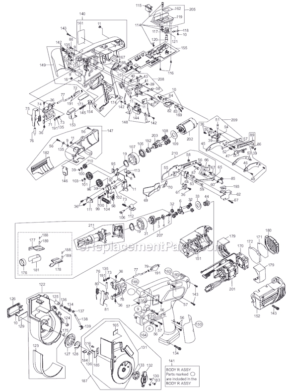 Page A Diagram and Parts List for RB655  Max Rebar Tools